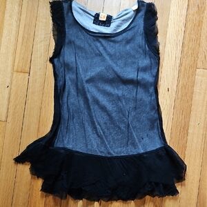 BOSS ORANGE Black Sheer Tank Top